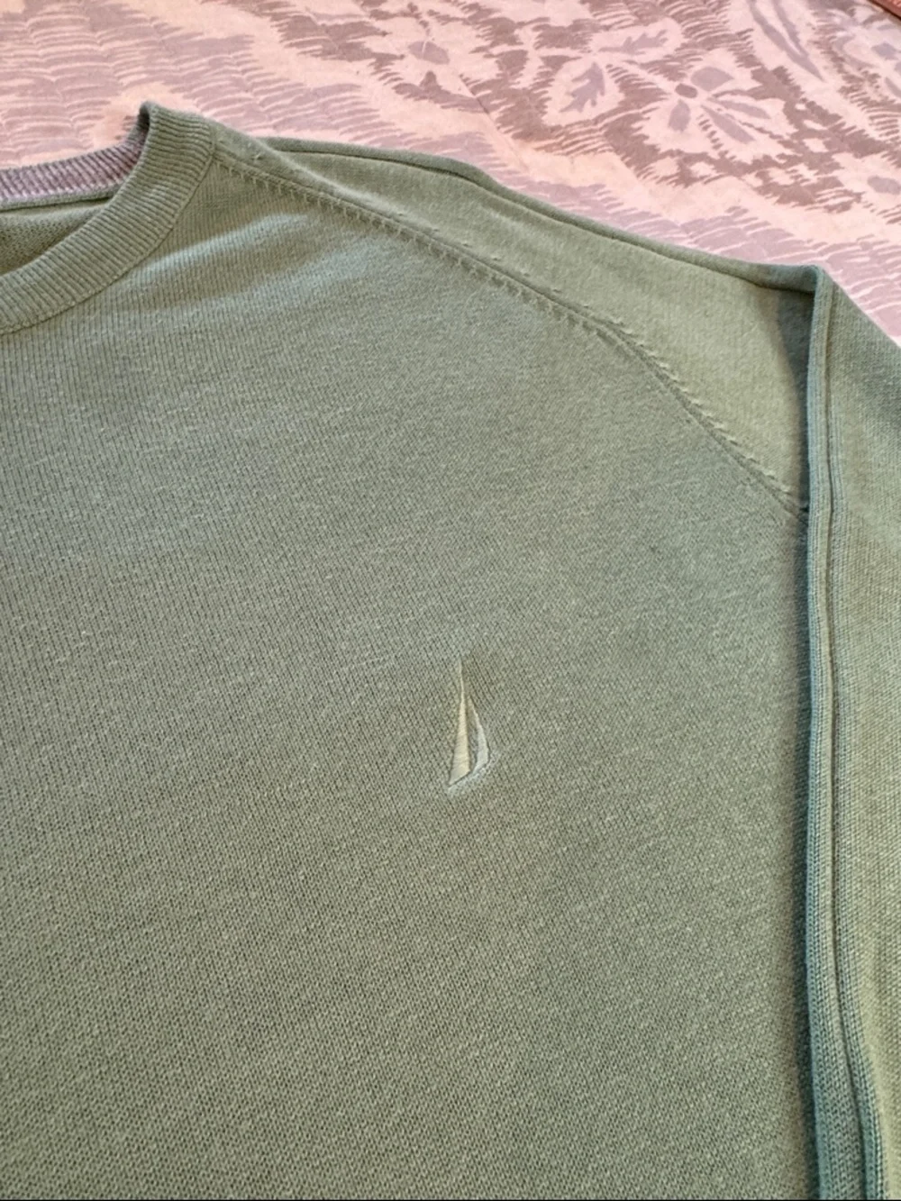 Nautica Men's Crewneck Sweater - Sage Green